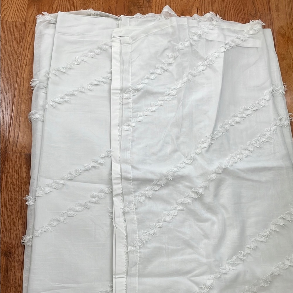 Pillowfort White Textured Curtains